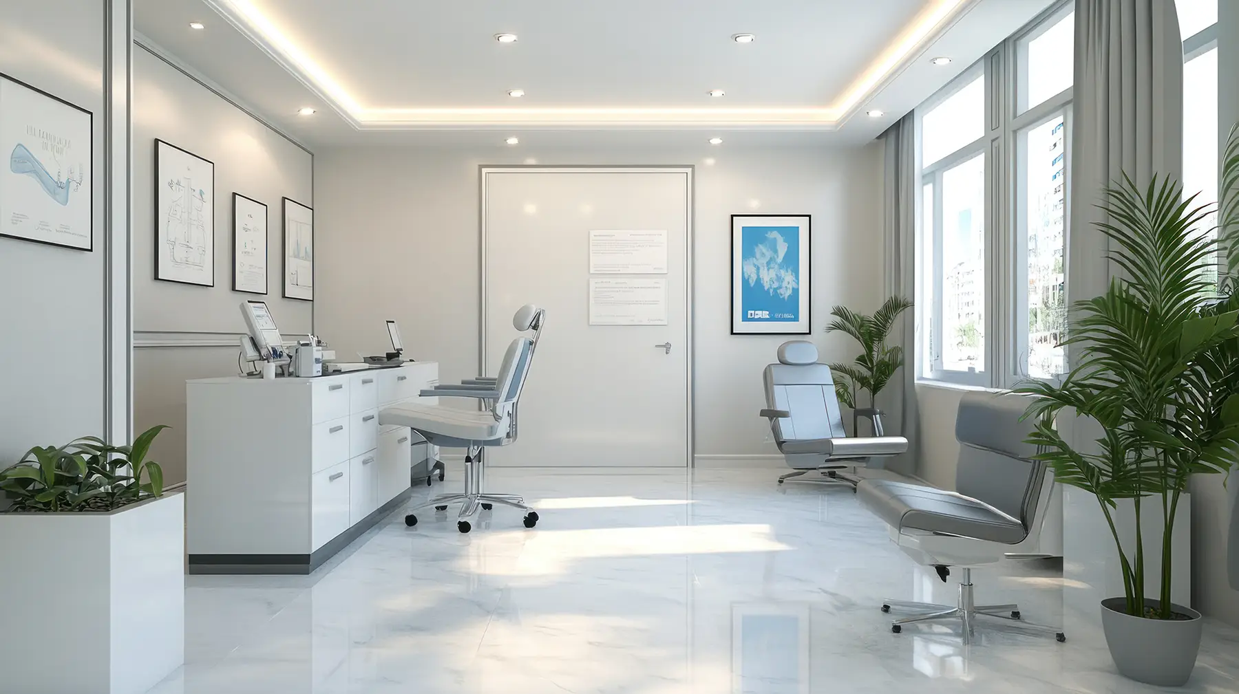 Consultório mobiliado em São Paulo com ambiente elegante e pronto para uso