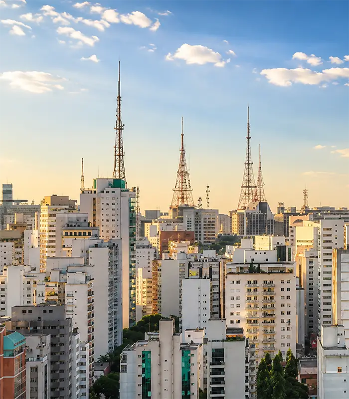 foto aérea da região do Paraíso, em São Paulo