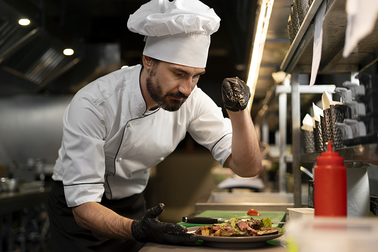 chefe cozinhando em restaurante da avenida paulista