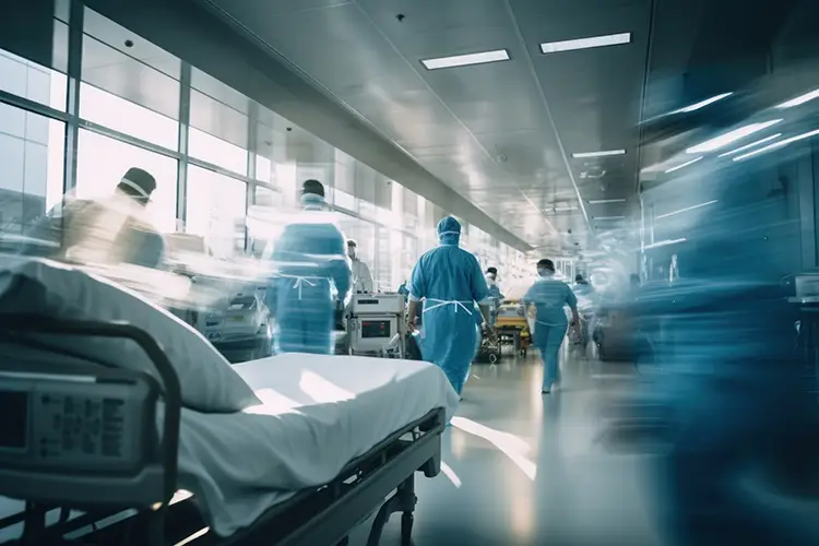 maca e profissionais de saúde trabalhando em hospital. Consultórios na Vila Mariana em região hospitalar de São Paulo