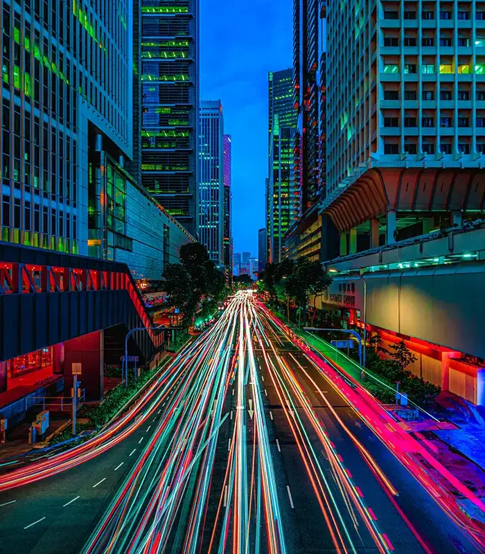 riscos de carros em movimento na Avenida Paulista